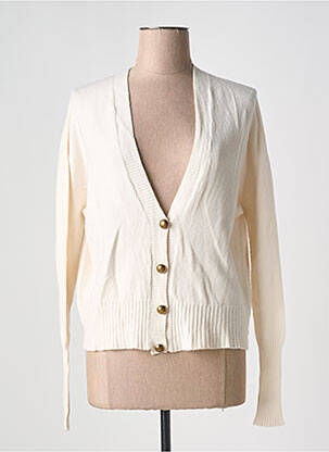 Gilet manches longues stretch beige PAKO LITTO femme