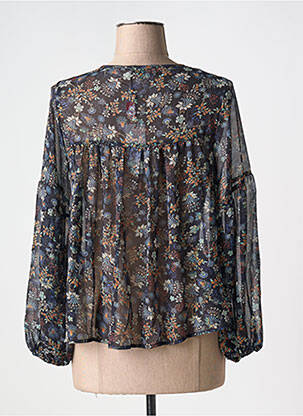 Blouse légère et transparente manches longues noir MOLLY BRACKEN femme