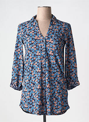 Tunique manches longues fermeture boutonnée sur le devant bleu WHITE STUFF femme