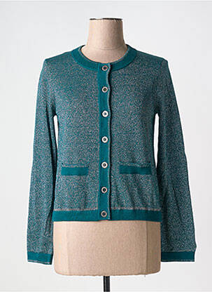 Gilet manches longues col rond vert WHITE STUFF femme