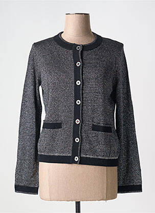 Gilet manches longues col rond noir WHITE STUFF femme