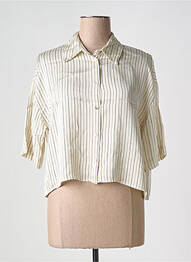 Chemisier imprimé fleurs manches 3/4 beige PAKO LITTO femme