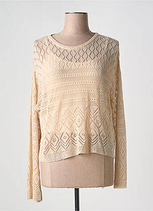 Pull beige LA FEE MARABOUTEE pour femme