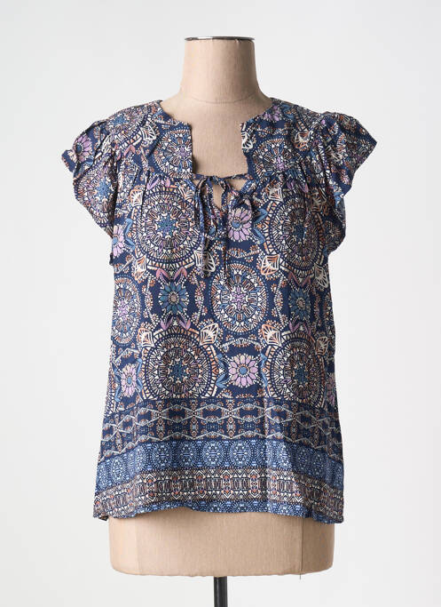 Blouse manches courtes manches courtes bleu MOLLY BRACKEN femme