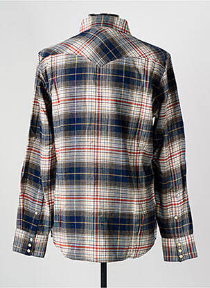 Chemise manches longues poches bleu WRANGLER homme