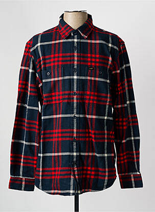 Chemise manches longues imprimé écossais rouge LEE homme