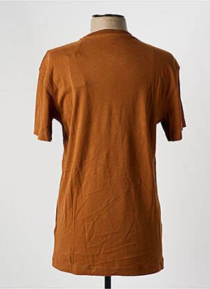 T-shirt coupe cintrée manches courtes marron LEE homme