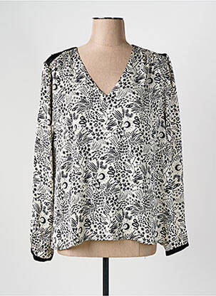 Blouse imprimé fantaisie manches longues noir LOLA ESPELETA femme