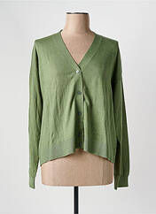 Gilet manches longues vert INDI & COLD pour femme seconde vue