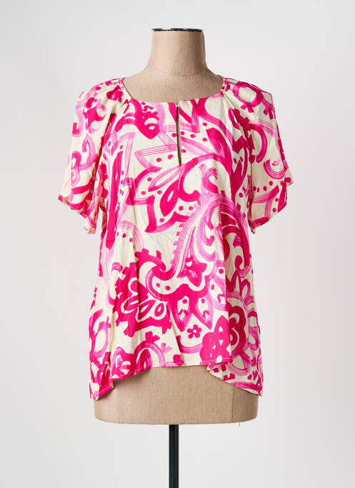 Blouse rose LA FEE MARABOUTEE pour femme