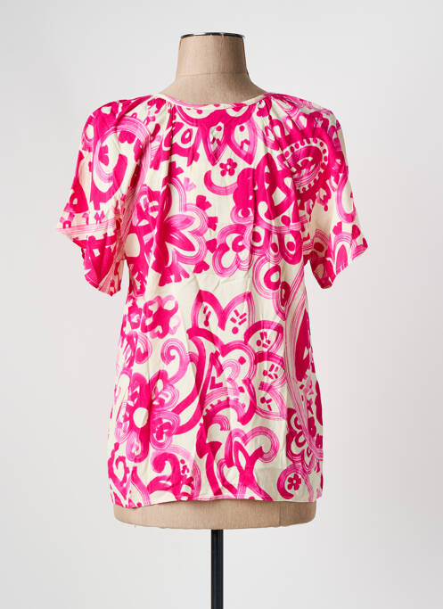 Blouse rose LA FEE MARABOUTEE pour femme