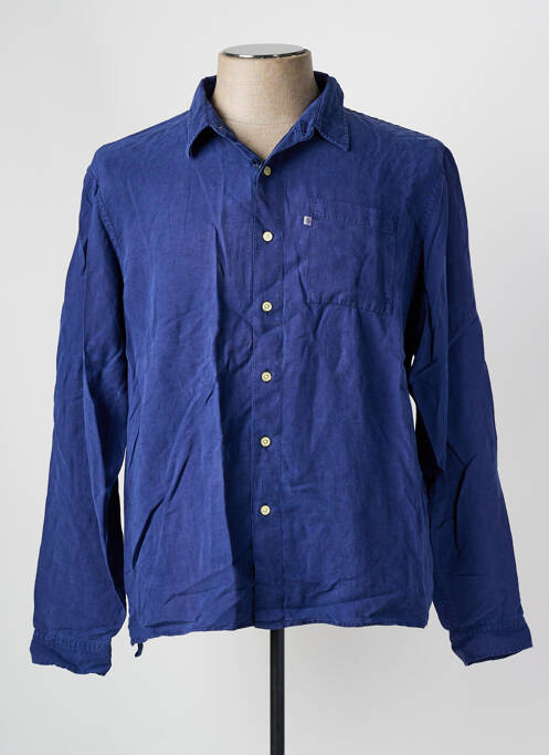 Chemise manches longues bleu SERGE BLANCO pour homme