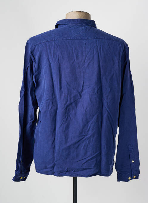 Chemise manches longues bleu SERGE BLANCO pour homme