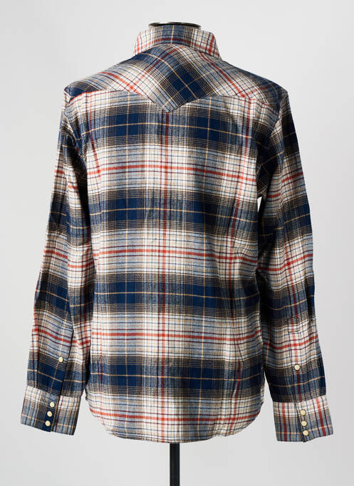 Chemise manches longues bleu WRANGLER pour homme