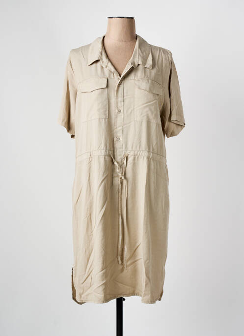 Robe mi-longue beige PAKO LITTO pour femme