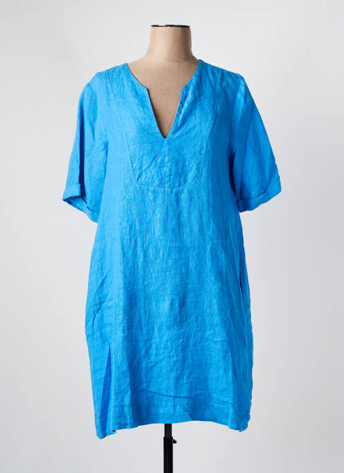 Robe mi-longue bleu LA FEE MARABOUTEE pour femme