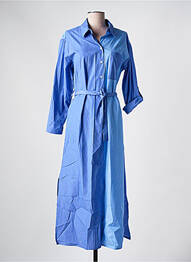 Robe longue manches longues manches longues bleu LA FEE MARABOUTEE femme