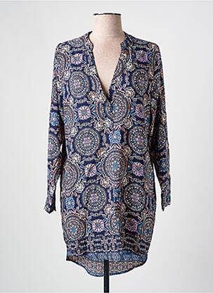 Robe courte manches longues manches longues bleu MOLLY BRACKEN femme