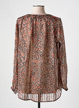 Tunique manches longues tissage crêpe marron MOLLY BRACKEN femme
