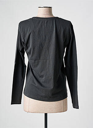 T-shirt manches longues manches longues gris HAPPY femme