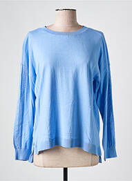 Pull coupe cintrée manches longues bleu INDI & COLD femme