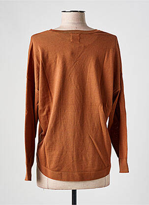 Pull col v manches longues marron INDI & COLD femme