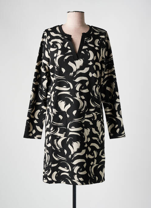 Robe courte manches longues manches longues noir LA FEE MARABOUTEE femme