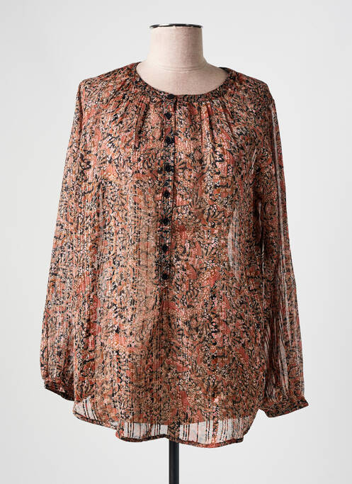 Tunique manches longues marron MOLLY BRACKEN pour femme