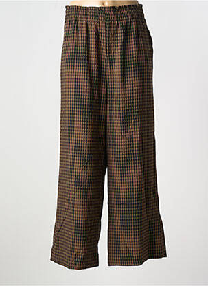 Pantalon large taille normale taille normale marron INDI & COLD femme