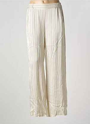 Pantalon droit taille élastique taille normale beige PAKO LITTO femme
