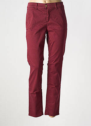 Pantalon chino tissage popeline taille normale violet HAPPY femme