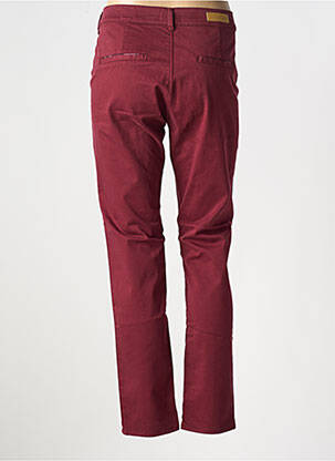 Pantalon chino tissage popeline taille normale violet HAPPY femme