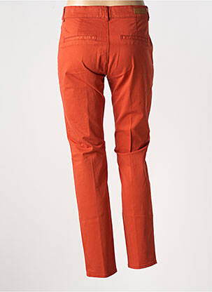 Pantalon chino tissage popeline taille normale orange HAPPY femme