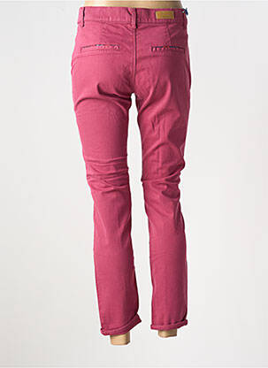 Pantalon chino tissage popeline taille normale violet HAPPY femme