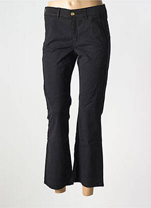 Pantalon 7/8 tissage popeline taille normale noir HAPPY homme