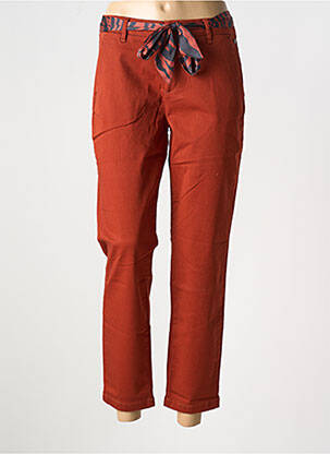 Pantalon 7/8 stretch taille normale orange FREEMAN T.PORTER femme
