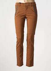 Pantalon slim marron HAPPY pour femme seconde vue