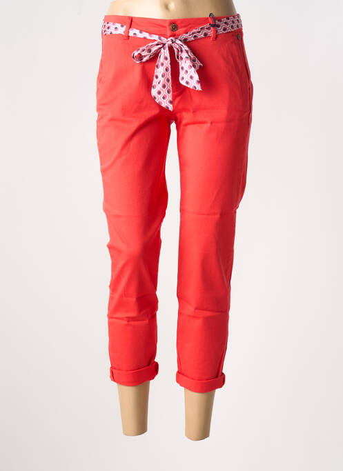 Pantalon 7/8 rouge FREEMAN T.PORTER pour femme