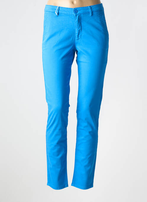 Pantalon chino bleu HAPPY pour femme