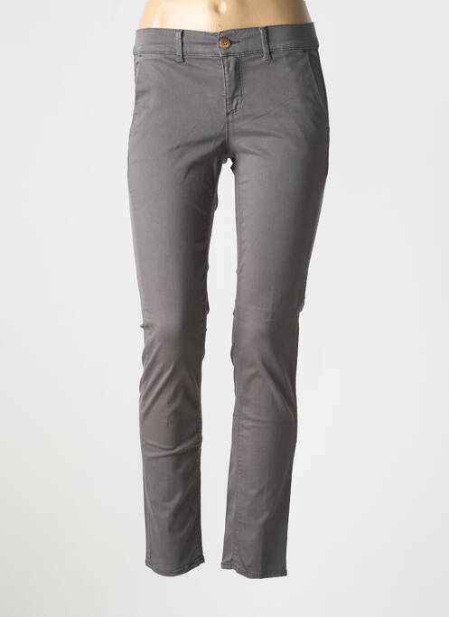 Pantalon chino gris HAPPY pour femme
