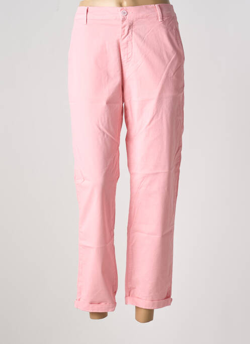 Pantalon droit rose HAPPY pour femme