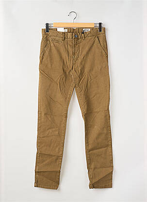 Pantalon chino stretch taille normale marron HERO SEVEN homme