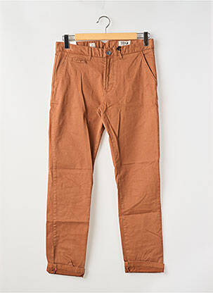 Pantalon chino stretch taille normale marron fonce HERO SEVEN homme