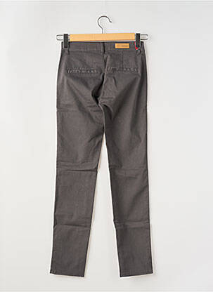 Pantalon chino tissage popeline taille normale gris HAPPY femme