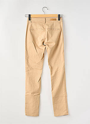 Pantalon chino tissage popeline taille normale beige HAPPY femme