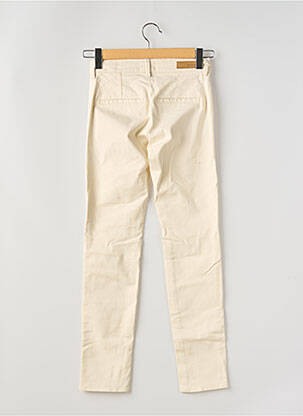 Pantalon slim broderie rivets taille normale beige HAPPY femme