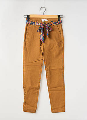 Pantalon chino tissage popeline taille normale marron FREEMAN T.PORTER femme