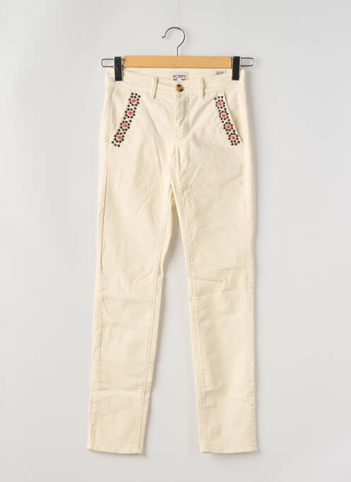 Pantalon slim beige HAPPY pour femme