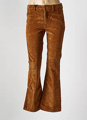 Pantalon flare stretch taille haute marron HAPPY femme