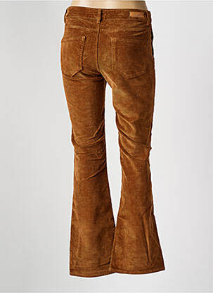 Pantalon flare stretch taille haute marron HAPPY femme